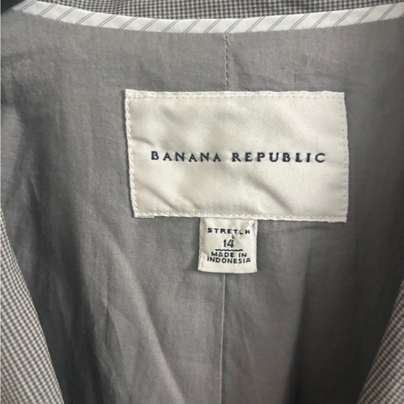 Banana republic stretch grey one button blazer 14 - Picture 3 of 5